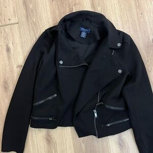 Anna Cai Women’s Black Suede Moto Jacket
